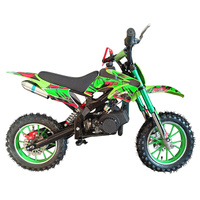 Green Mini Motor Dirt Bike Kids Pocket 2 Stroke Motorbike ATV Twin Exhaust Tip Toys 49cc 2025