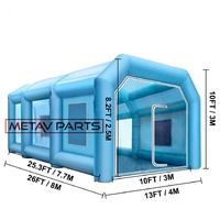 Blue Inflatable Spray Booth Brand New Tents Paint Car Booth  8Mx4Mx3M w/ Blowers