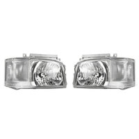 Pair Head Light Lamp Chrome Fit For Toyota Hiace TRH KDH Van Bus 2005~2010