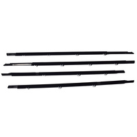 4 Pcs Weather Strip Outside Window Moulding Trim Seal Belt Fit For Honda Accord 2008-2013